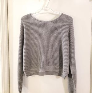 Cropped Grey Sweater